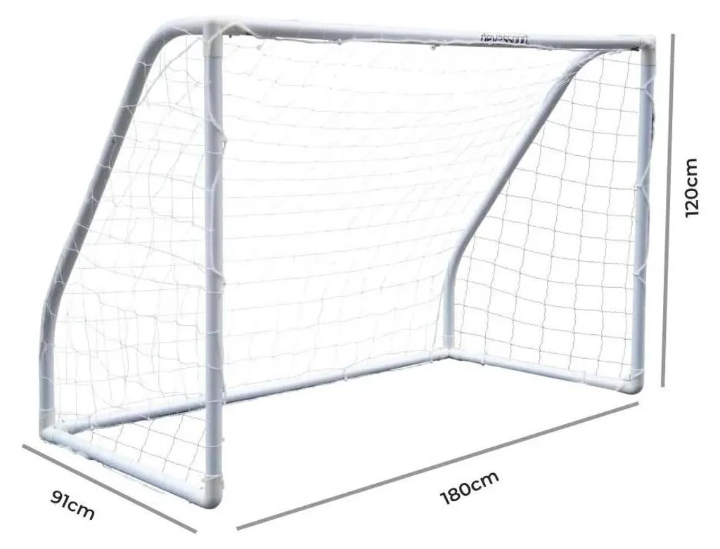 But de Foot Enfant Stable et Durable - Cage Argentée Devessport 180 cm