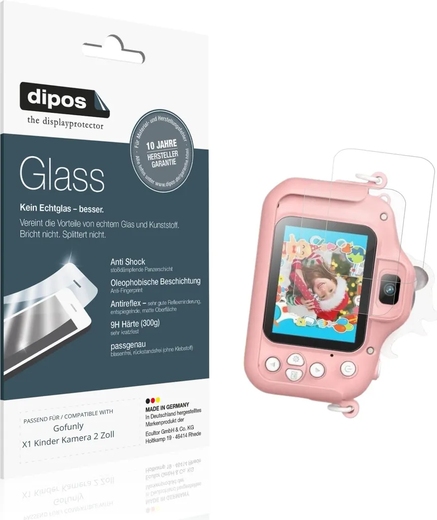 2x dipos Glass Pellicola per Gofunly X1 | Vetro Flessibile 9H Opaco