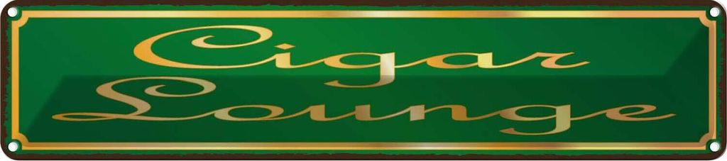 vianmo Blechschild 10x46 cm Cigar Lounge Zigarre Lounge