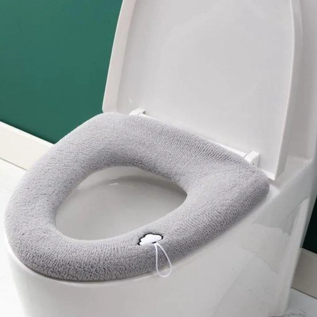 Housse de siège WC épaisse et universelle avec poignée de levage pratique
