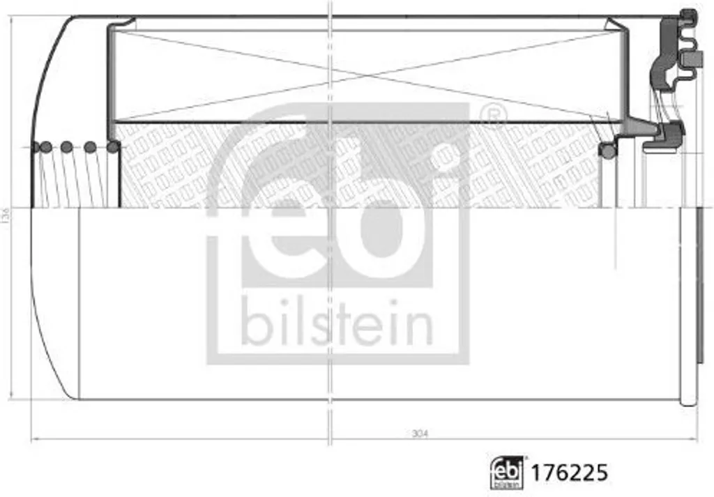 Filtre à gazole à visser FEBI BILSTEIN 176225 pour circuit de carburant