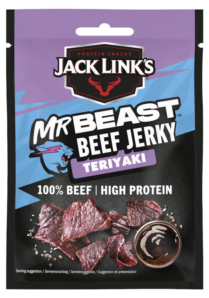 Produktbild Jack Links Beef Jerky Teriyaki gewürztes getrocknetes Rindfleisch 25g