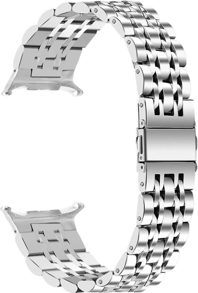 INF Kompatibles Samsung Galaxy Watch 8 Edelstahlarmband Sieben Perlen Silber