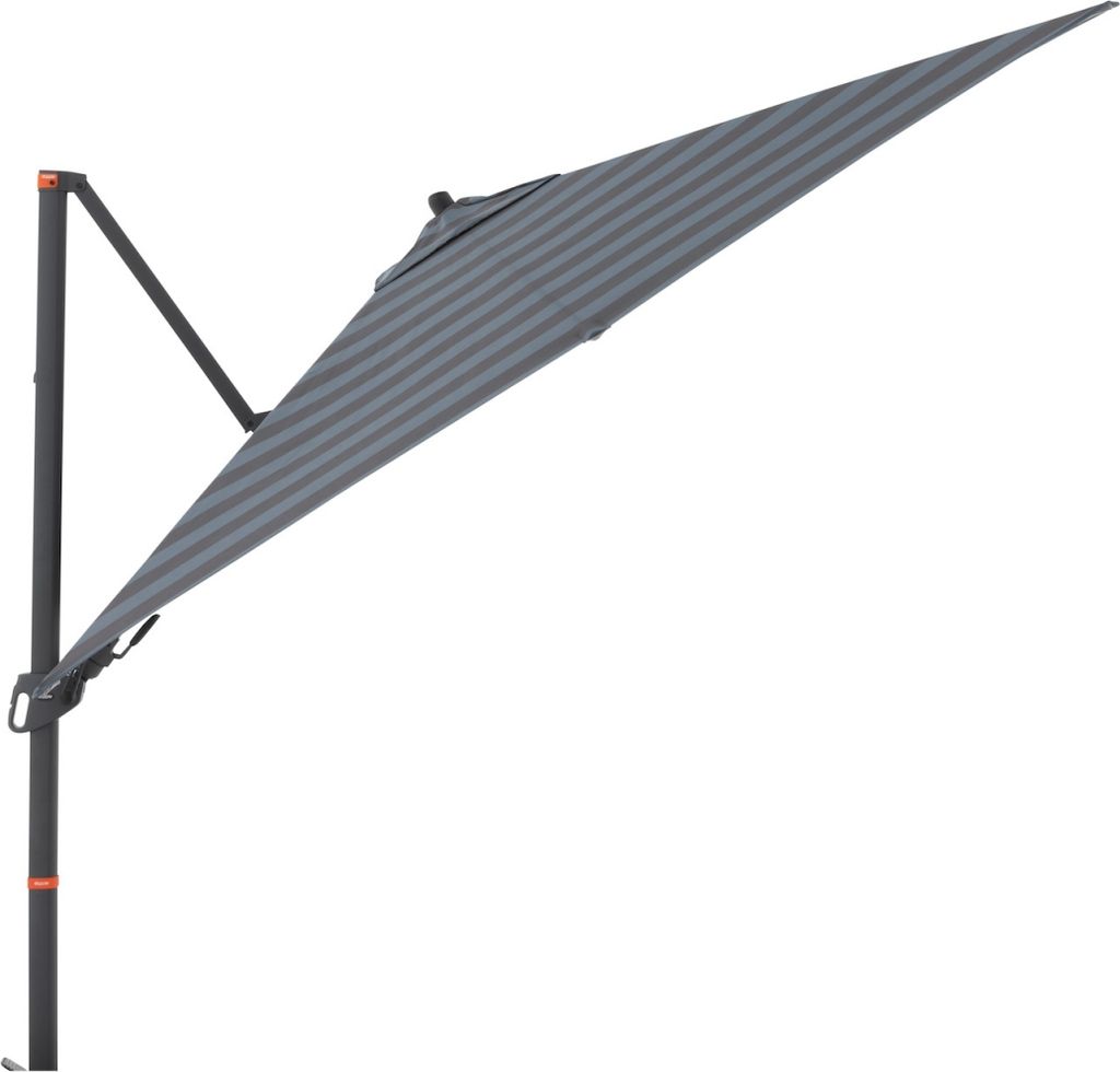 Doppler myZone Pendelschirm Side 280 x 280 cm Sonnenschirm 6 Farben Ampelschirm 455279 840S Blockstreifen Anthrazit