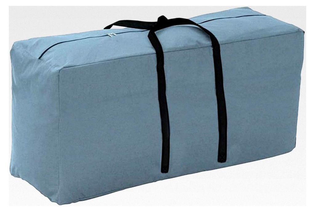 Aufbewahrungstasche für Sitzkissen mit Reißverschluss und Griffen, 116 x 47 x 51 cm, wasserdicht, Grau