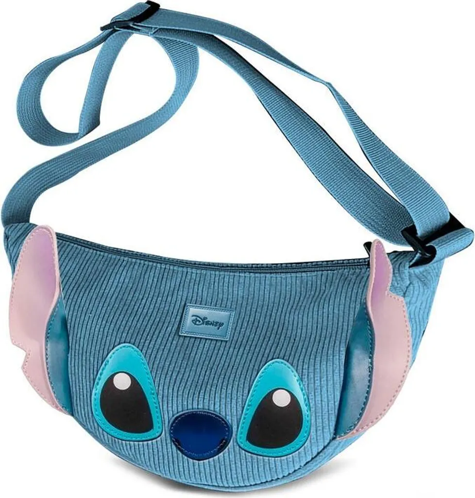 Petit Sac Lilo & Stitch Sight en Cuir Synthétique Bleu avec Broderies