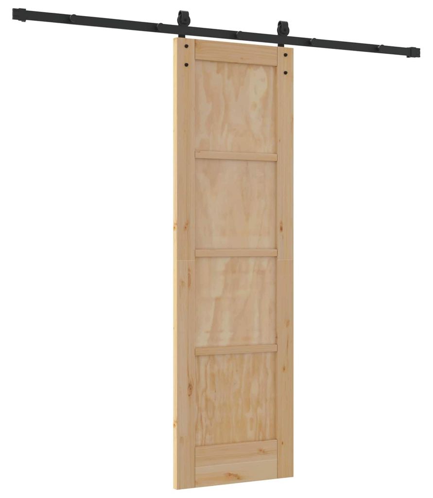 Schiebetür Natur 61 x 198,5 cm Massives Kiefernholz