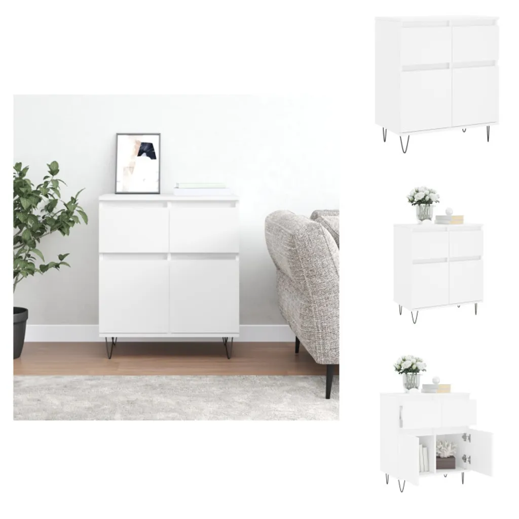 Mobile Credenza Bianca vidaXL 60x35x70 cm - Design Scandinavo in Legno