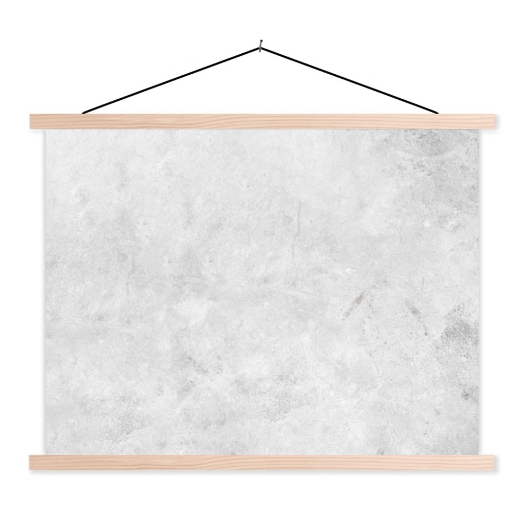 MuchoWow Textilposter Marmor - Textur - Grau - Marmoroptik 120x90 cm mit holzfarbenen Rahmen - Magnetisch