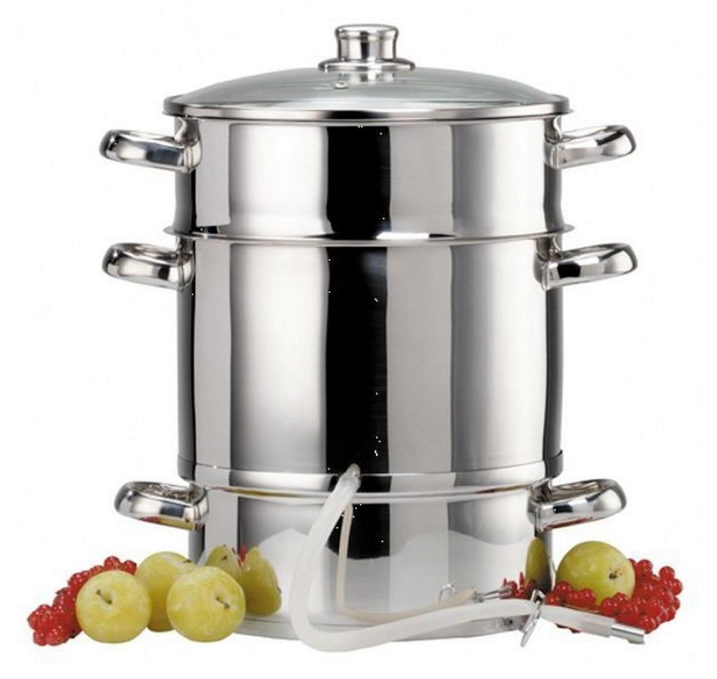 Elo Juicer Safti 99155 Kochtopf inkl. Deckel, Edelstahl, 26 cm Durchmesser, Induktionsherd-geeignet