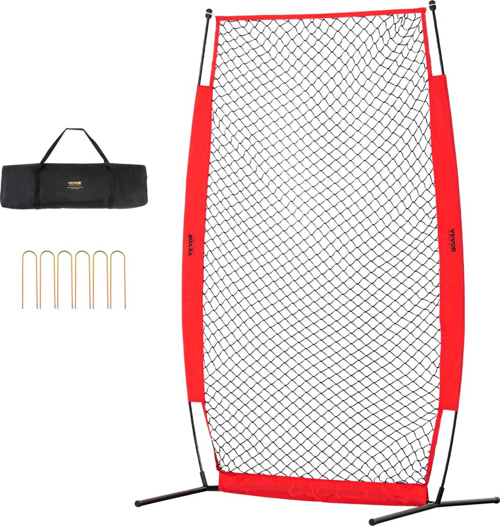 VEVOR I-Typ für Schlägerkäfig 1400 x 1065 x 2180 mm Baseball- und Softball-Sicherheitsschirm Körperschutz Tragbarer Schlagschirm mit Tragetasch...