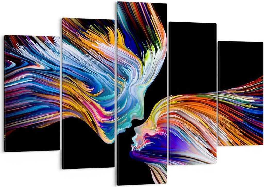 Bild auf Leinwand - Leinwandbild - Abstraktion modern - 150x100cm - Wand Bild - Wanddeko - Leinwanddruck - Bilder - Kunstdruck - Wanddekoration - L...