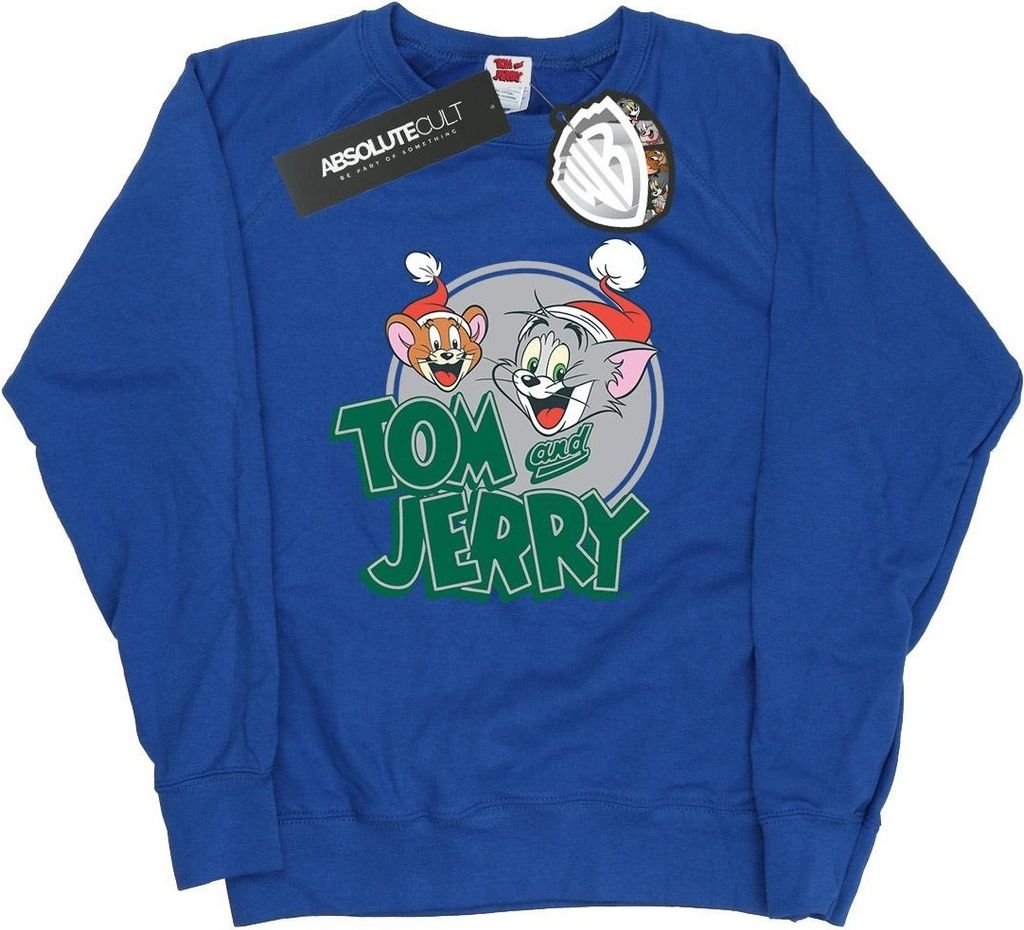 Tom And Jerry - "Christmas Greetings" Sweatshirt für Damen BI11649 (L) (Königsblau)