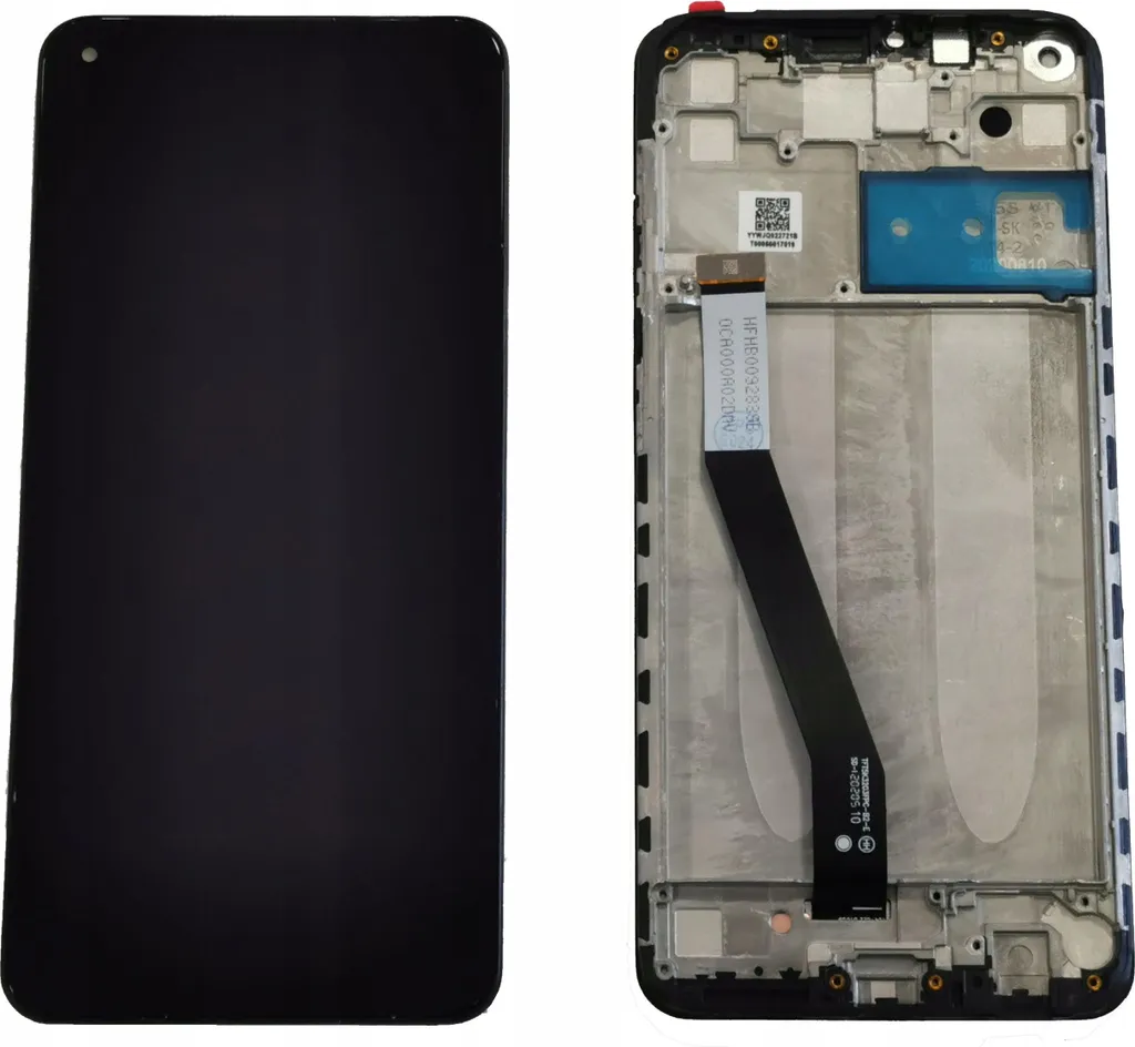 Display LCD per Xiaomi Redmi Note 9 M2003J15SG con Telaio - Ricambio Nero - 1