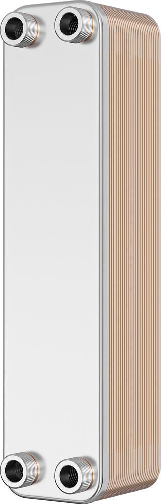 Wiltec Wärmetauscher 30 Platten, max. 330 kW, 22 m³/h 3,33 l je Durchgang, Plattenwärmetauscher aus Edelstahl als Wärmeüberträger