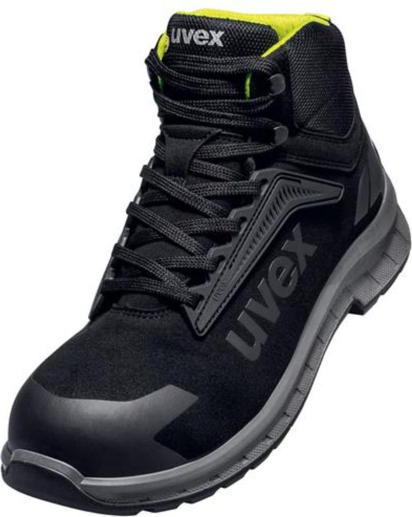uvex 2 trend Sicherheitsschuh S3S Schnürstiefel schwarz/gelb 48