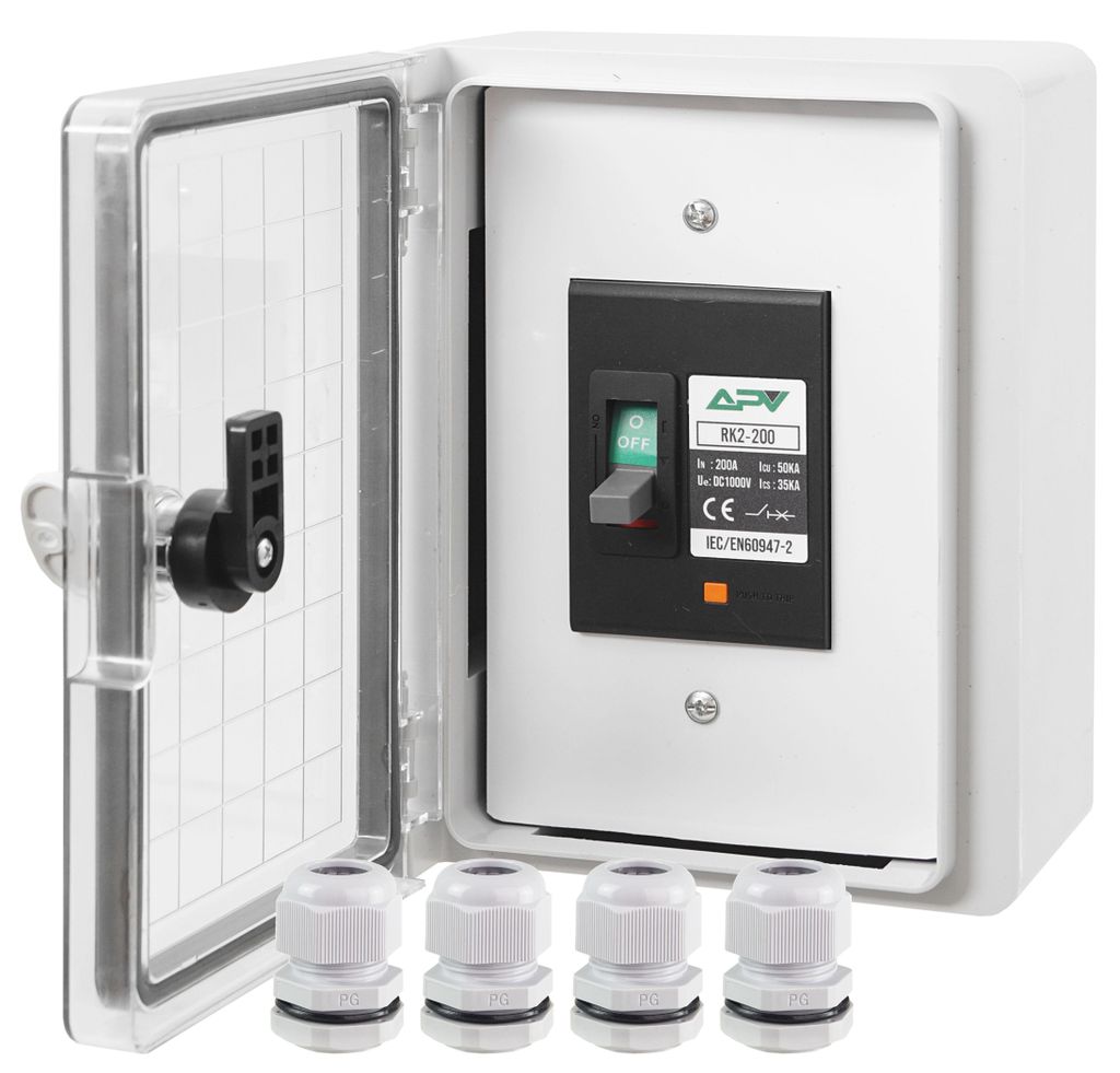 MCCB DC Leitungsschutzschalter 200A / 1000V DC 2Polig mit Produktbild 