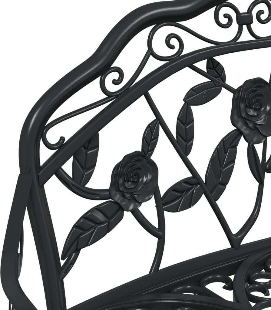 vidaXL Zahradní lavice 100 cm z litého hliníku černá Obrázek produktu 6