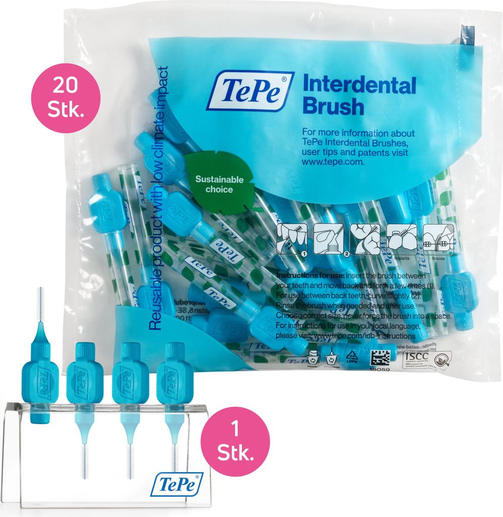20-Pack TePe Interdentalbürsten Original und 1 Produktbild 