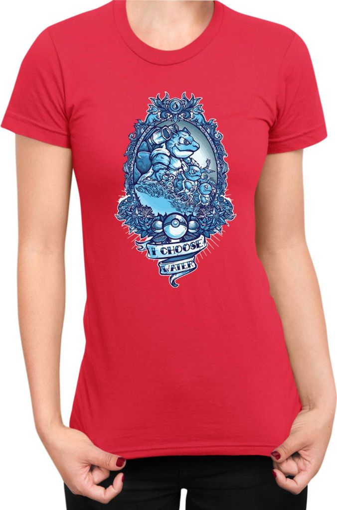 Damen T-Shirt Japan Manga Anime Comics Pokemon 029, Lady M / Rot