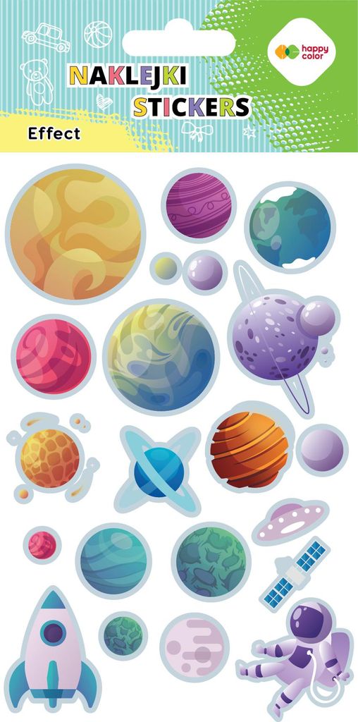 EFFECT Aufkleber - Planeten Happy Color