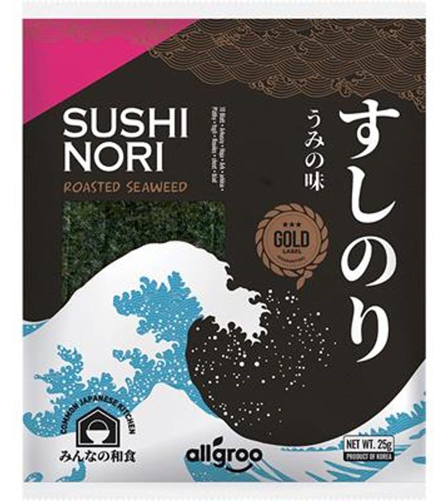 [ 25g (10 listov) ] Allgroo SUSHI Nori Pražené morské riasy Obrázok produktu 