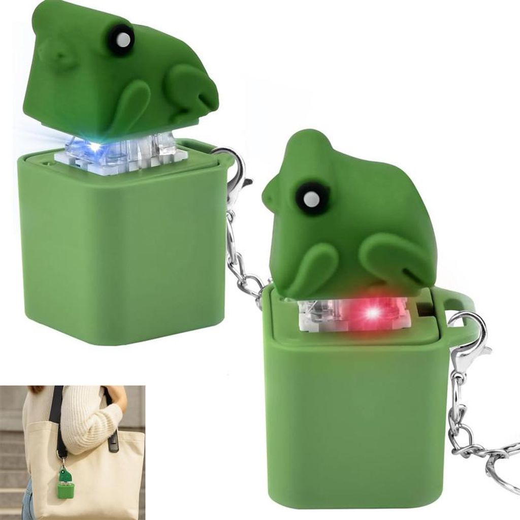 2er Set quakende Frosch Fidget Toys, wiederaufladbar, mit Produktbild 