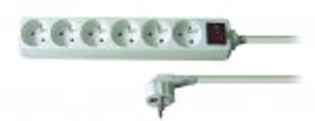 Multipresa 6 Posti PremiumCord pp6k-02 Bianco 2m con Interruttore
