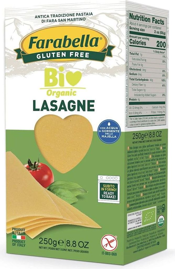 NUDELN (MAIS-REIS) LASAGNE GLUTENFREI 250 g – FARABELLA