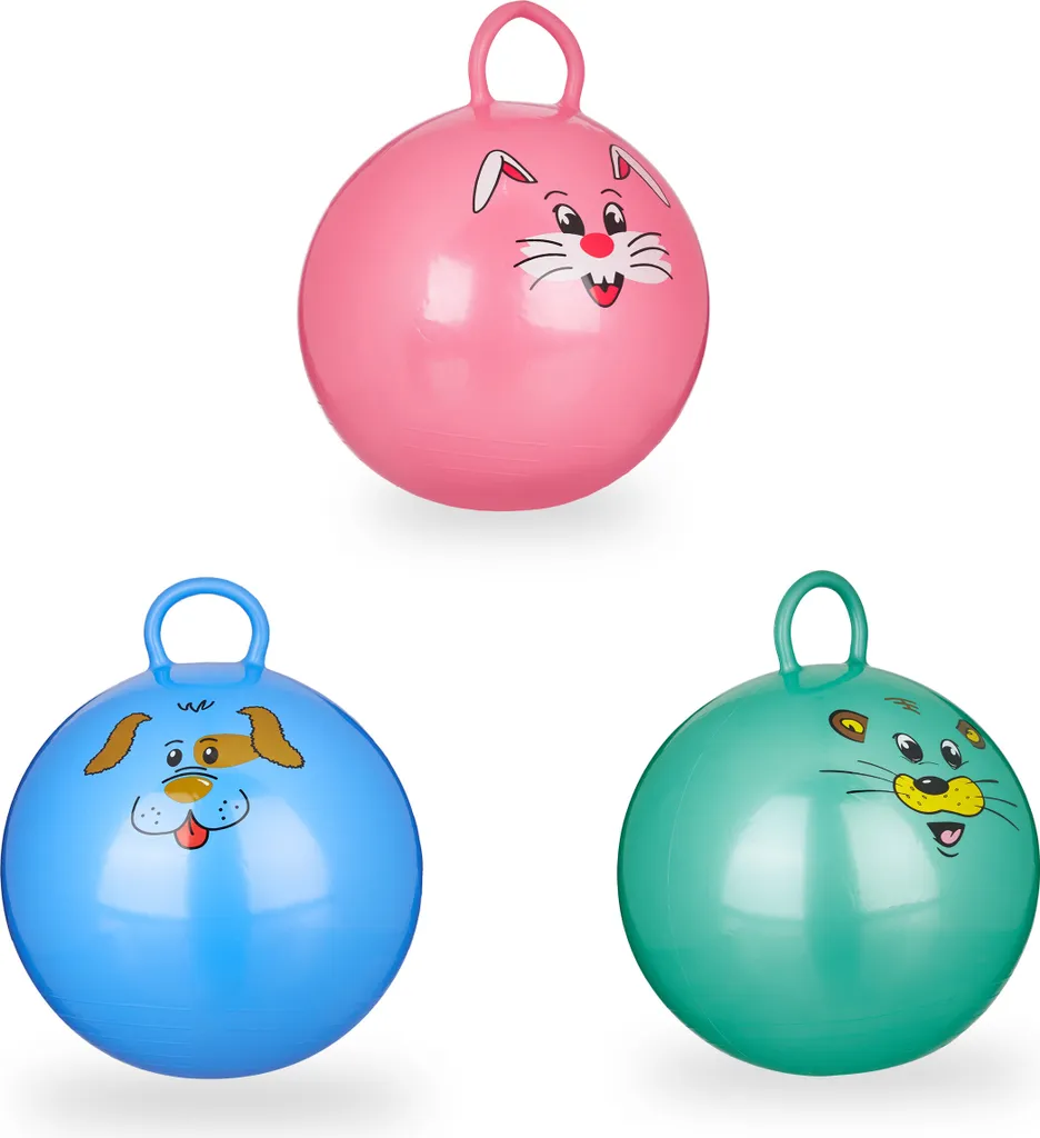 Balles Rebondissantes Incassables pour Enfants - Pack de 3 Jouets Durables