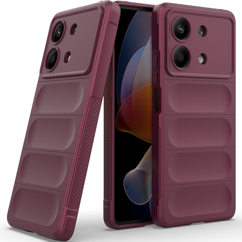 Handyhülle für Xiaomi Redmi Note 13R Pro 5G Weich TPU Silikon Stossfest Anti-rutsch Hülle bordeaux