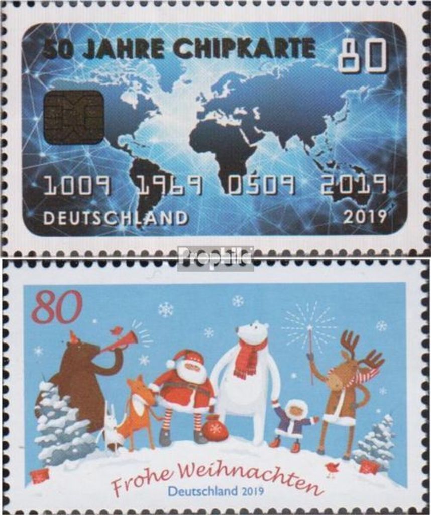 Briefmarken BRD 2019 Mi 3494,3504 (kompl.Ausg.) gestempelt 50 Jahre Chipkarte