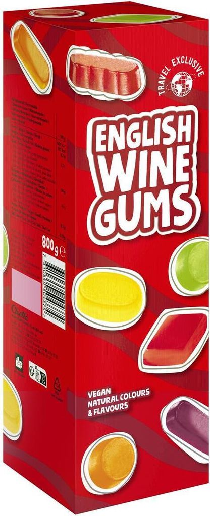 Cloetta English Wine Gums 800g Box