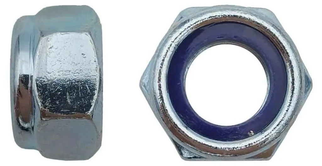 Lot de 25 Écrous Indesserrables M22 Zingué avec Bague Nylon Nylon