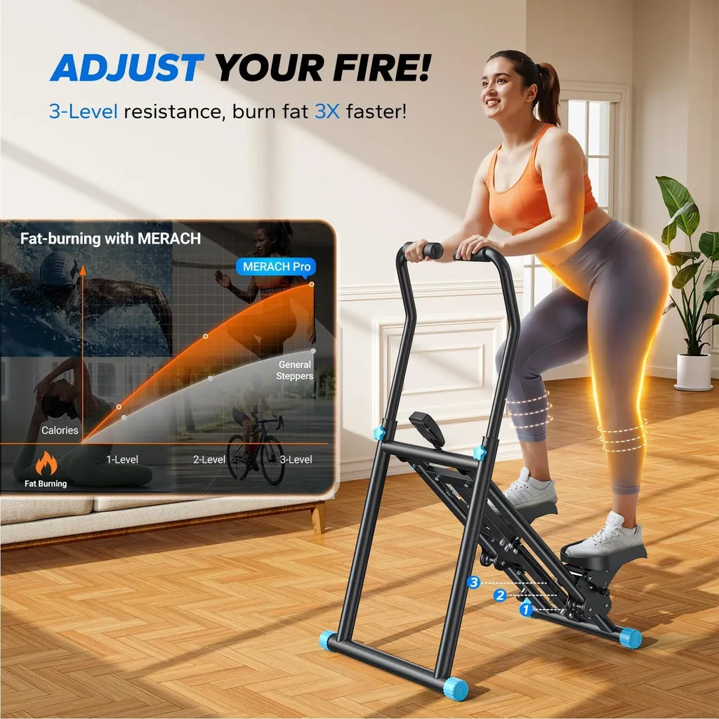 Stepper vertical 2448B1 noir en acier allié pour entraînement cardio - 3