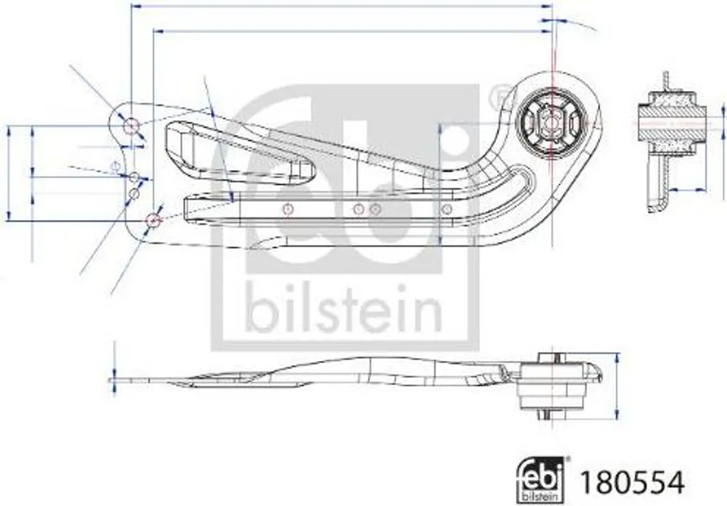 Bras de suspension FEBI 180554 pour Tiguan et Kodiaq OE 5QF505224C
