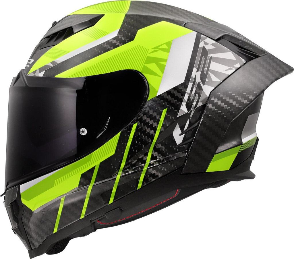 LS2 FF807 Dragon Trax Carbon Helm, karbon/neon-gelb, L Obrázek produktu 
