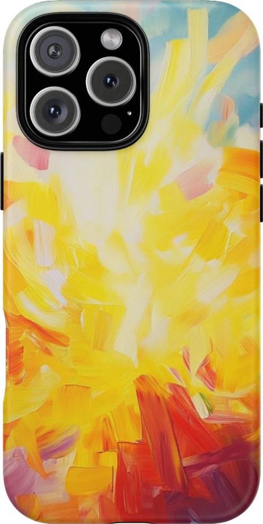 Strahlende Sonnenpinselstriche – Hülle Kompatibel mit iPhone 16 Pro Max