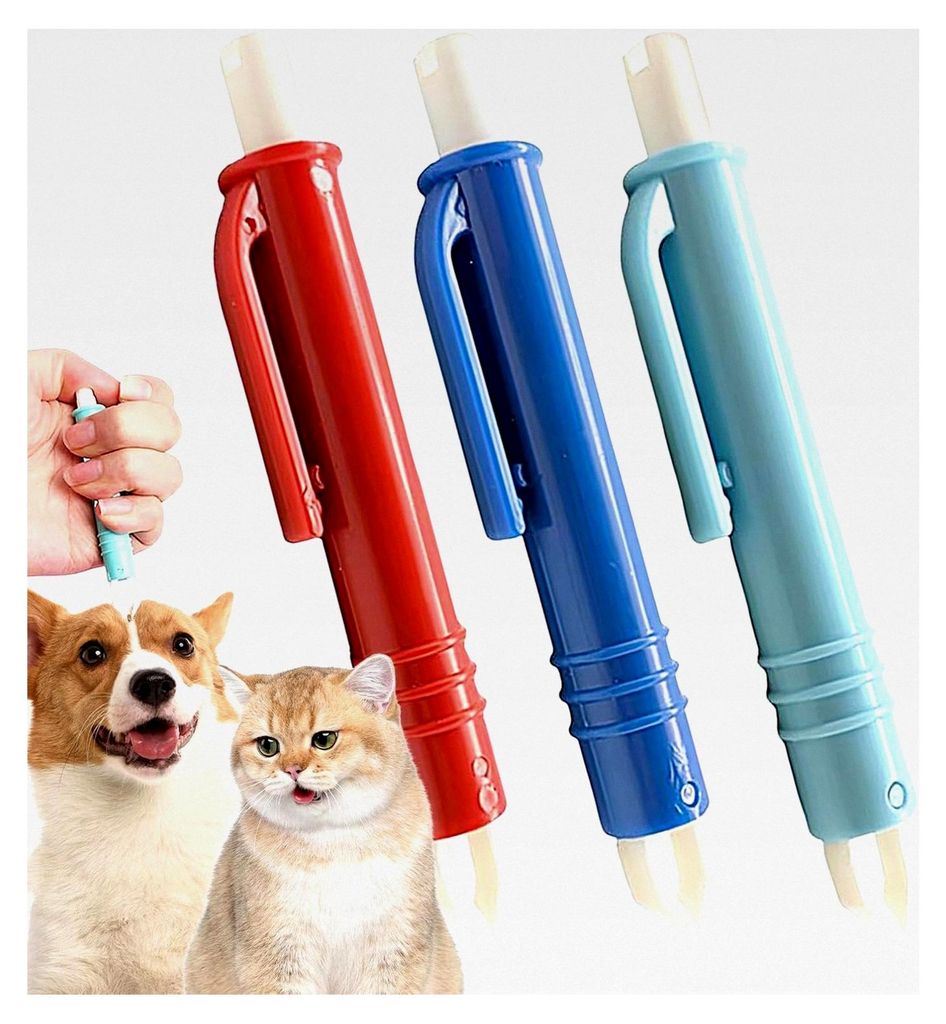 Zeckenzange - 3er Set zur Zeckenentfernung | Multifunktionale Pflegeartikel für Tiere, Tragbare Werkzeuge für Garten, Camping und Reisen