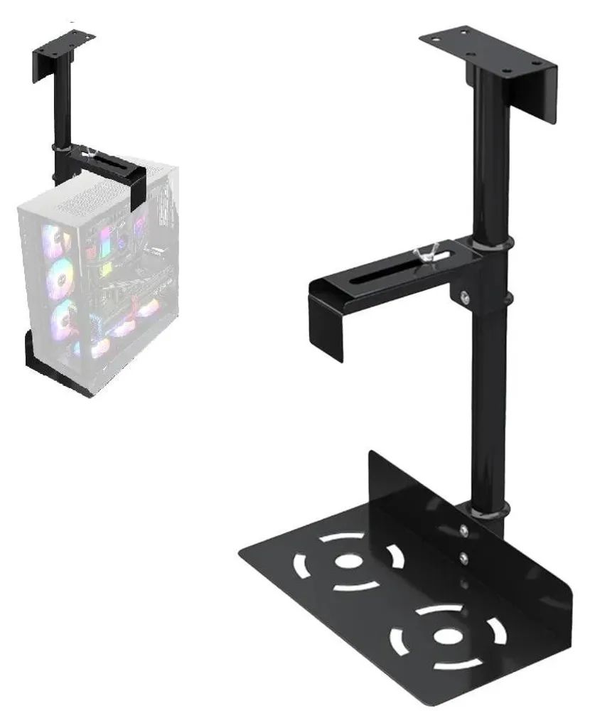 Support Boîtier PC Métal à Largeur Réglable - Montage Facile et Robuste - 2