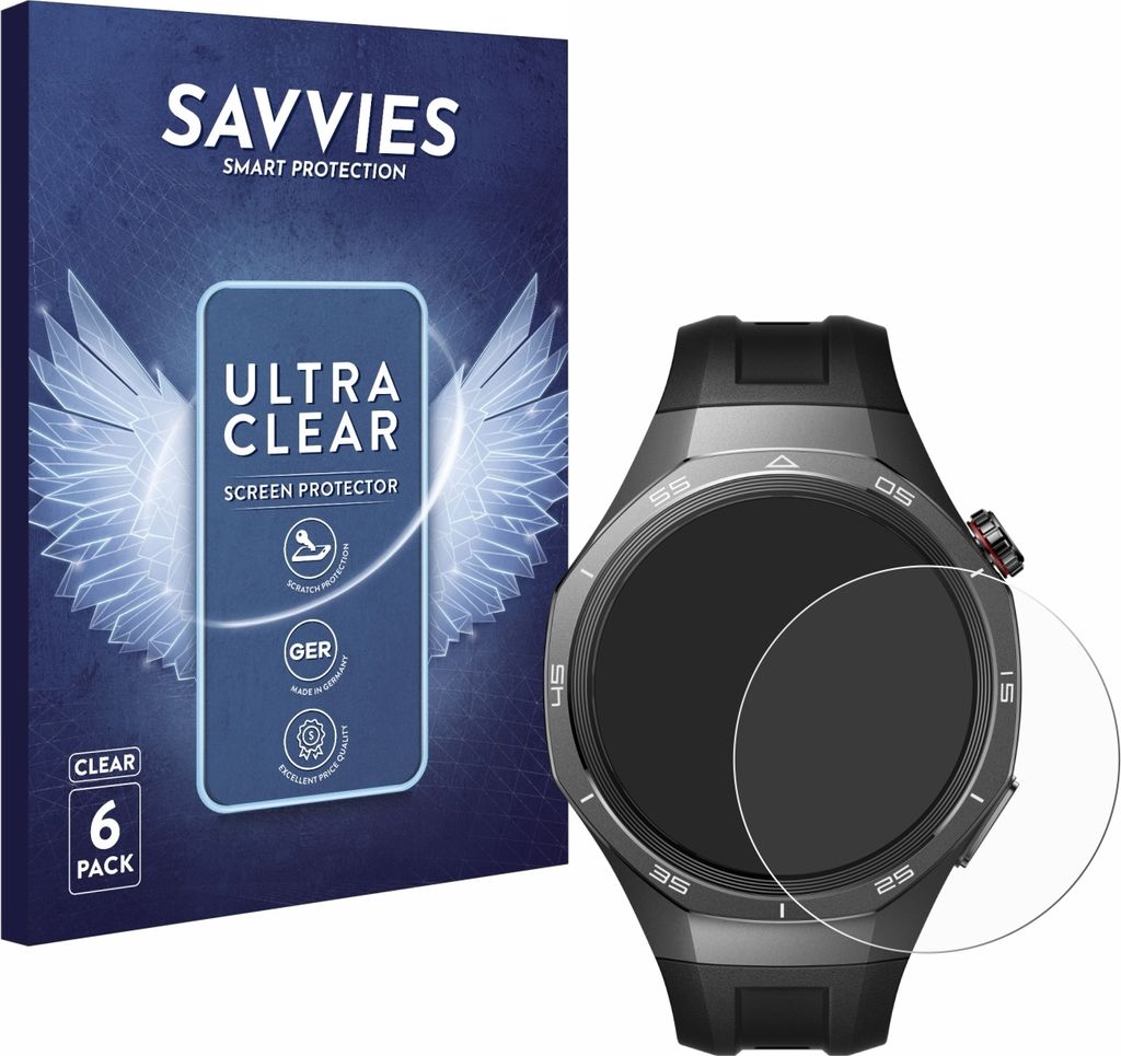 6x Für Huawei Watch GT 5 Pro (46 mm) Schutzfolie Savvies Produktbild 