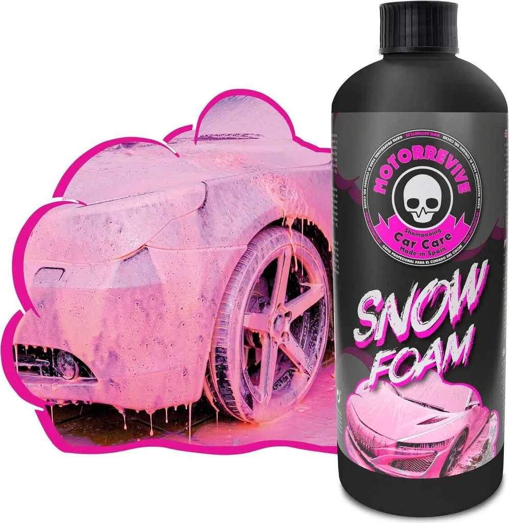 Motorrevive Snow Foam Rosa 500ml - Shampoo Auto per Famiglia