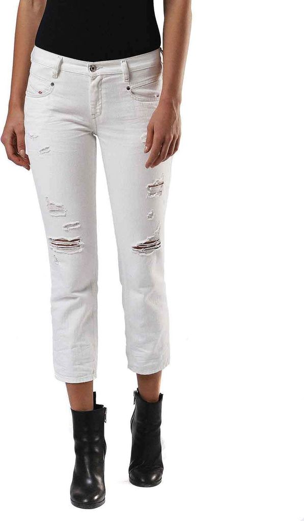 Diesel Belthy-Ankle 0680K Damen Jeans Hose Slim Straight