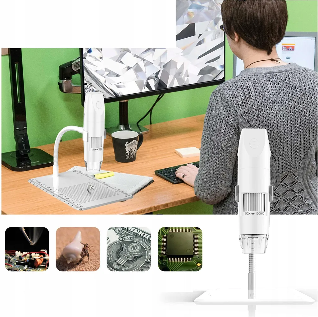 Microscope électronique WIFI Inskam 316 avec écran LCD pour l'observation