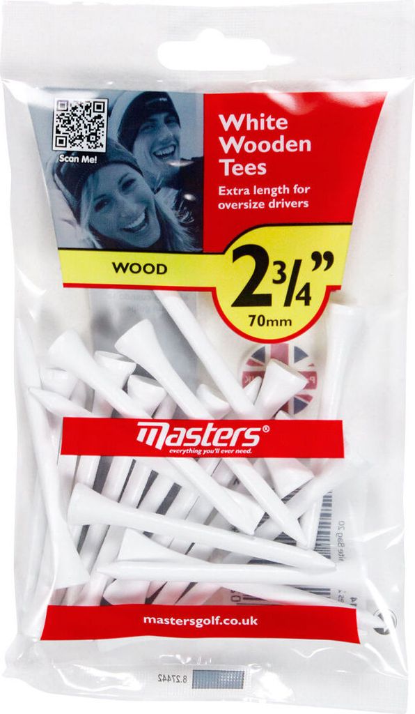 Masters Golf Holz Tees 20 Stk. 2 3/4 - 70 mm