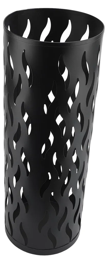 Panier porte-parapluie rond en métal noir 49cm pour maison et hôtel