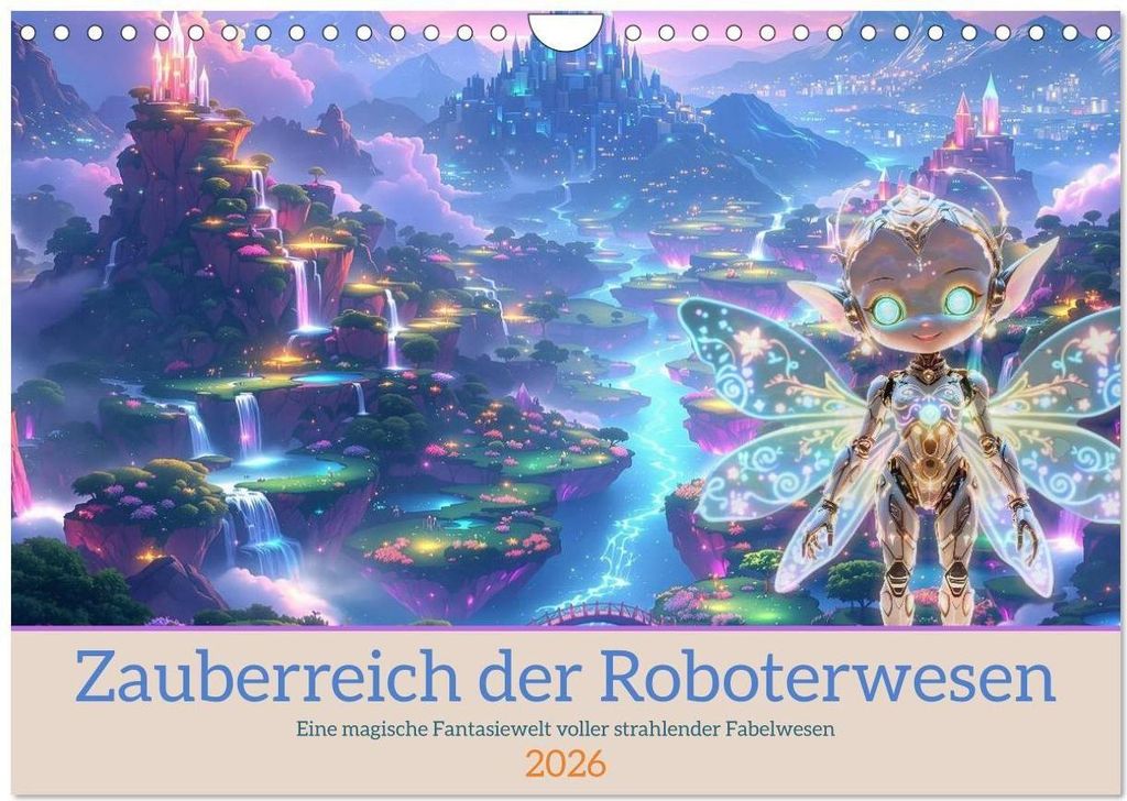 Zauberreich der Roboterwesen (Wandkalender 2026 DIN A4 quer), CALVENDO Monatskalender