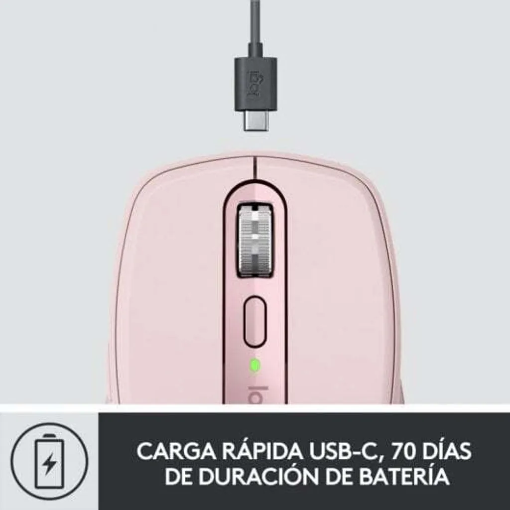 Logitech MX Anywhere 3 Souris Rose Laser Sans Fil Bluetooth 4000 DPI - 6