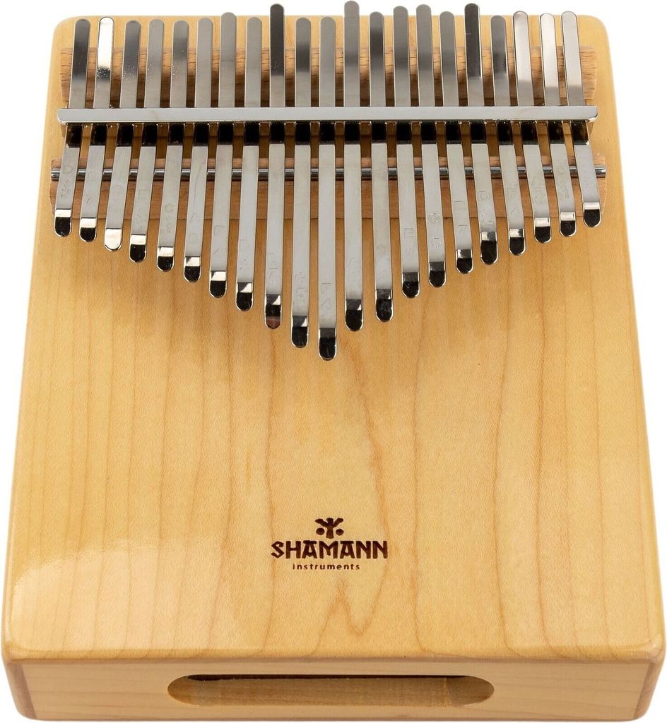 Kalimba 21 Tasten C-Dur Stimmung mit Tasche, Stimmhammer, Notenaufkleber und Reinigungstuch