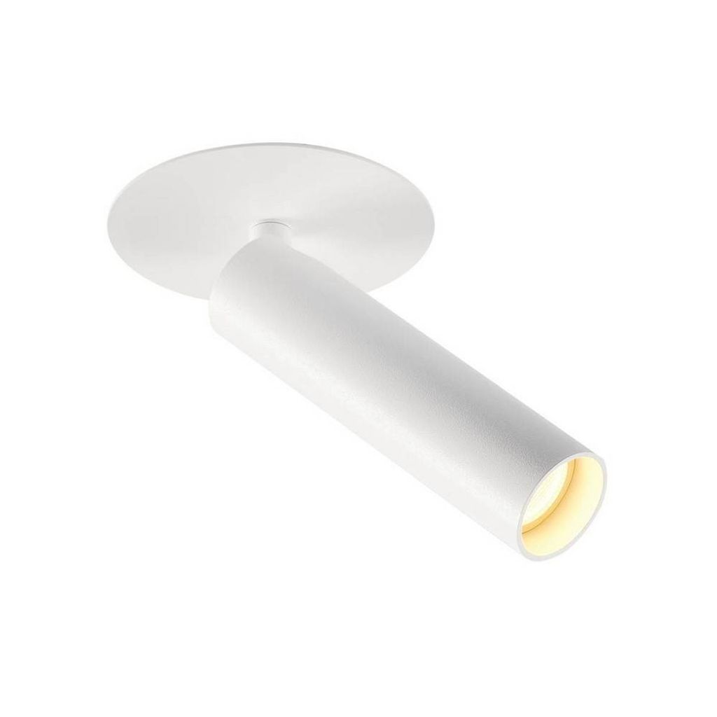 SLV 152381 KARPO 30 Single Spot Deckeneinbauleuchte Rosette flach weiss 7,5W LED 3000K,